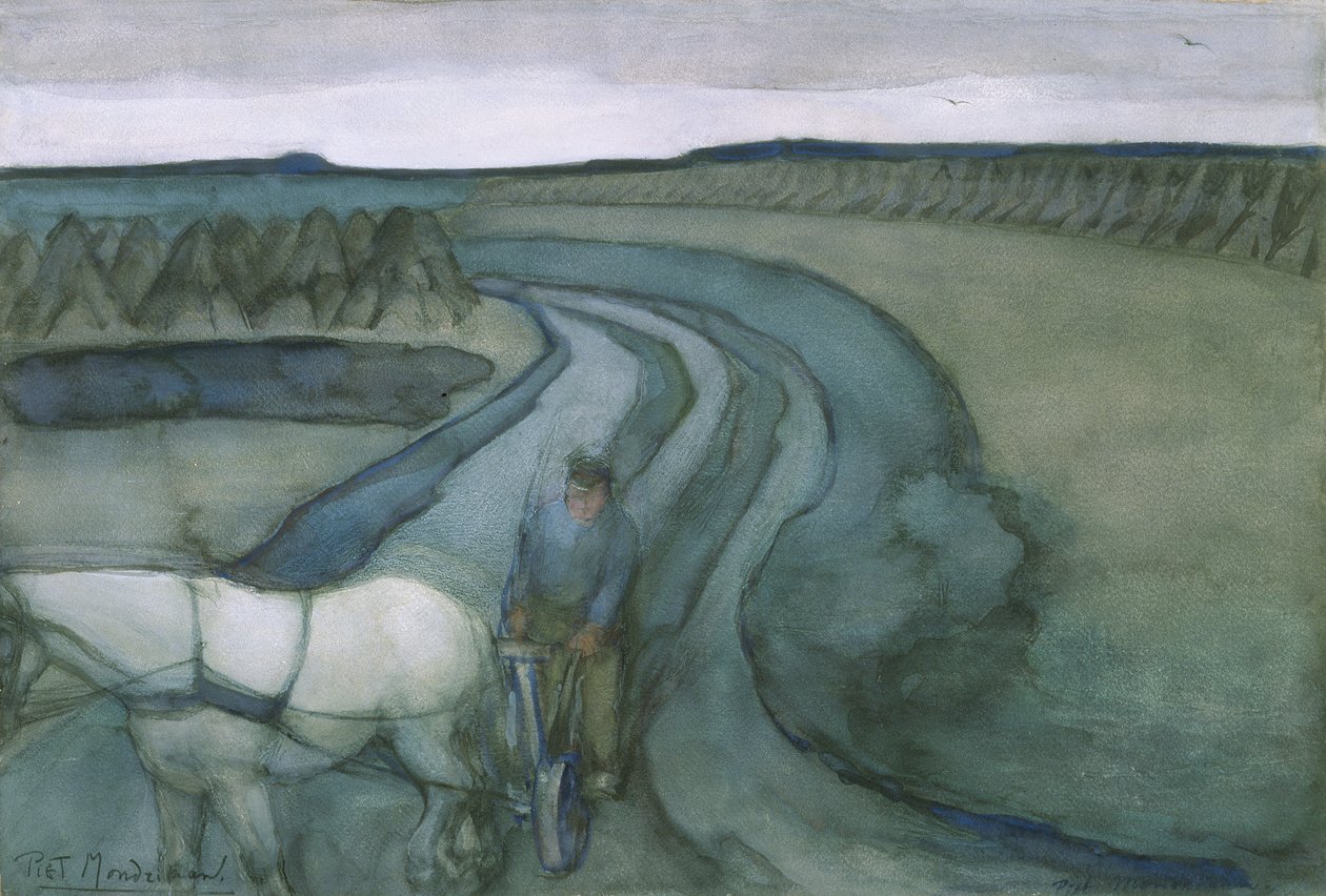 Au travail : dans les champs, c.1899 - Piet Mondrian