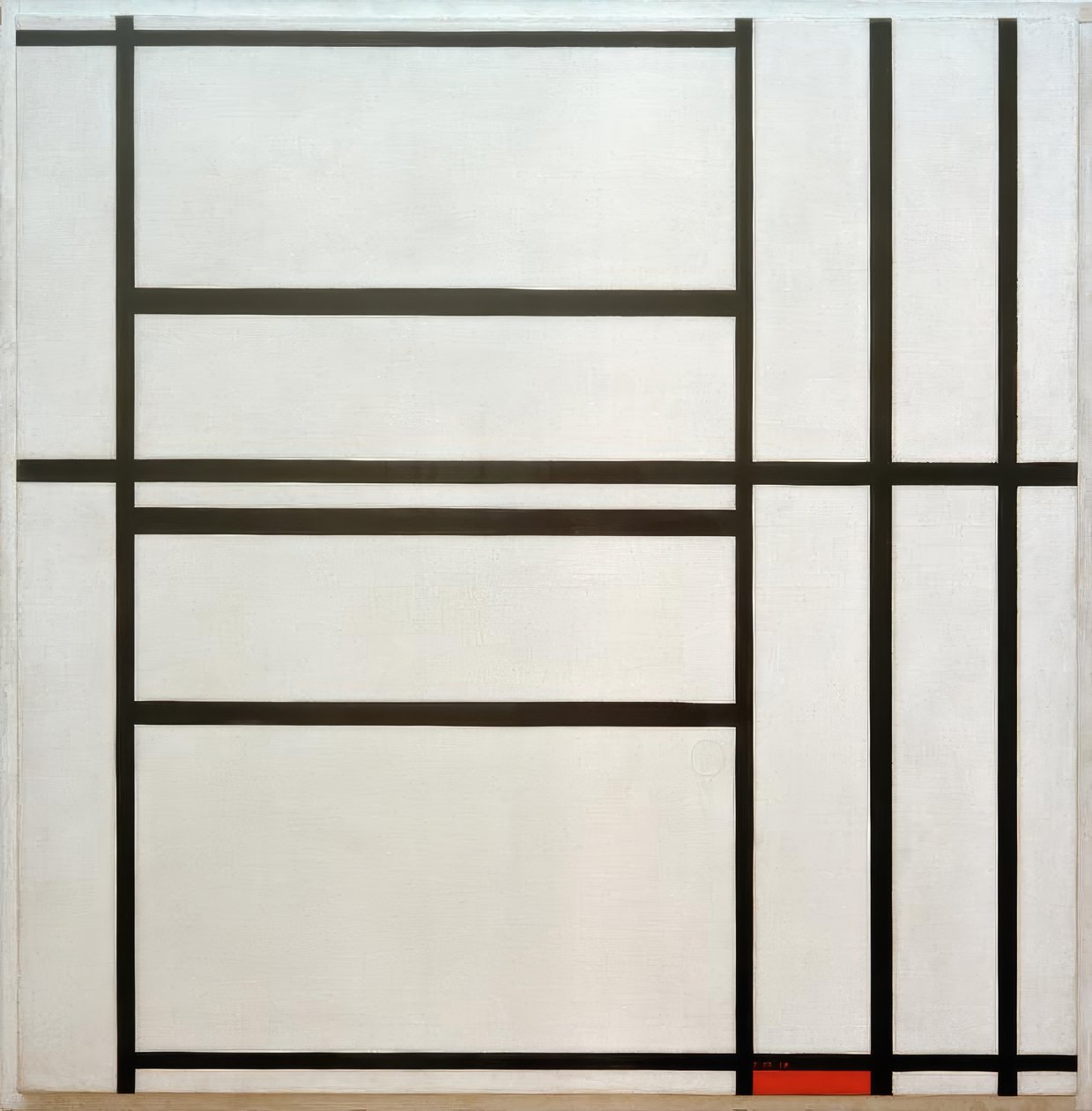 Composition No. 1, avec gris et rouge - Piet Mondrian