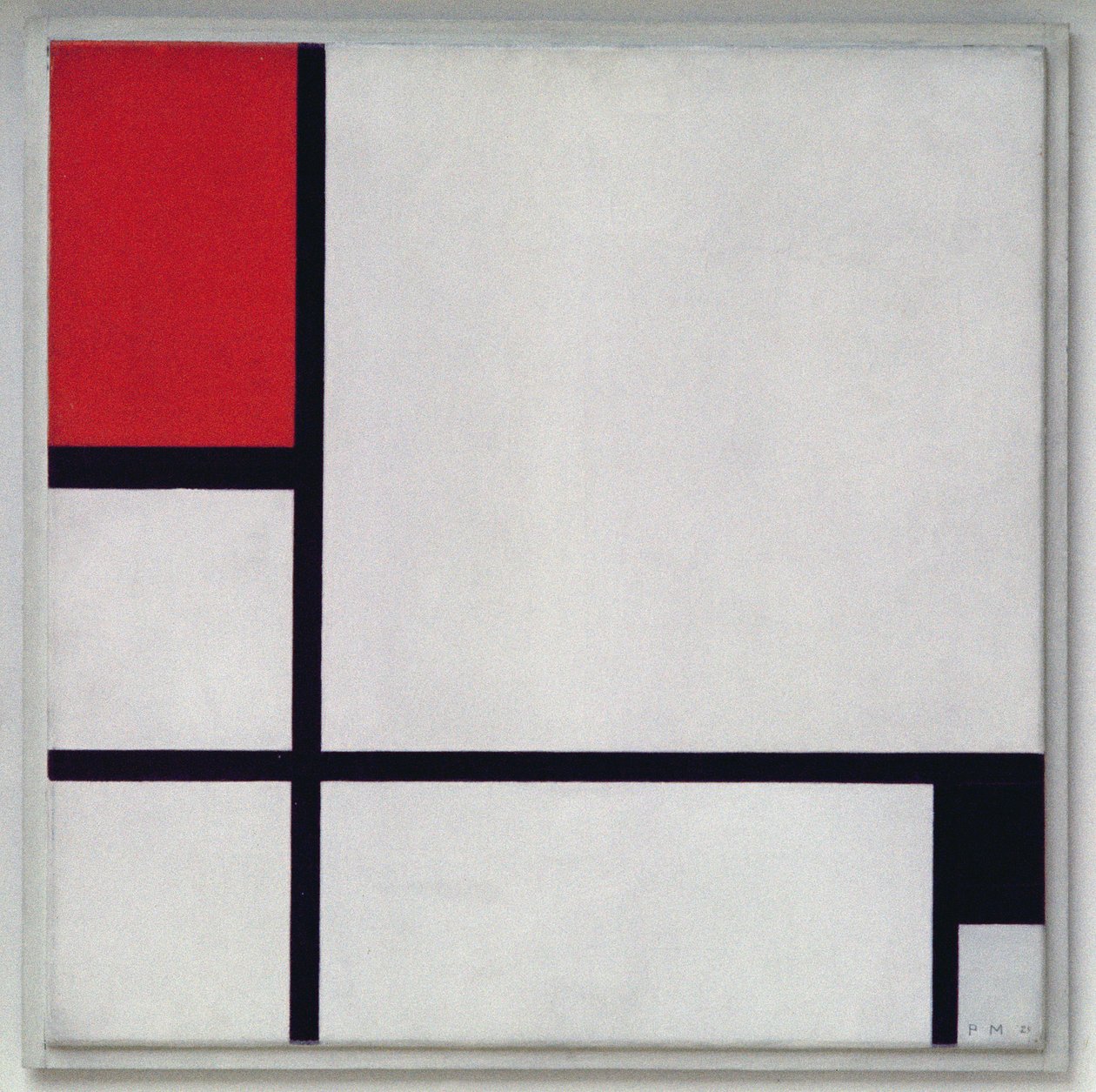 Composition No.1, avec rouge et noir, 1929 - Piet Mondrian