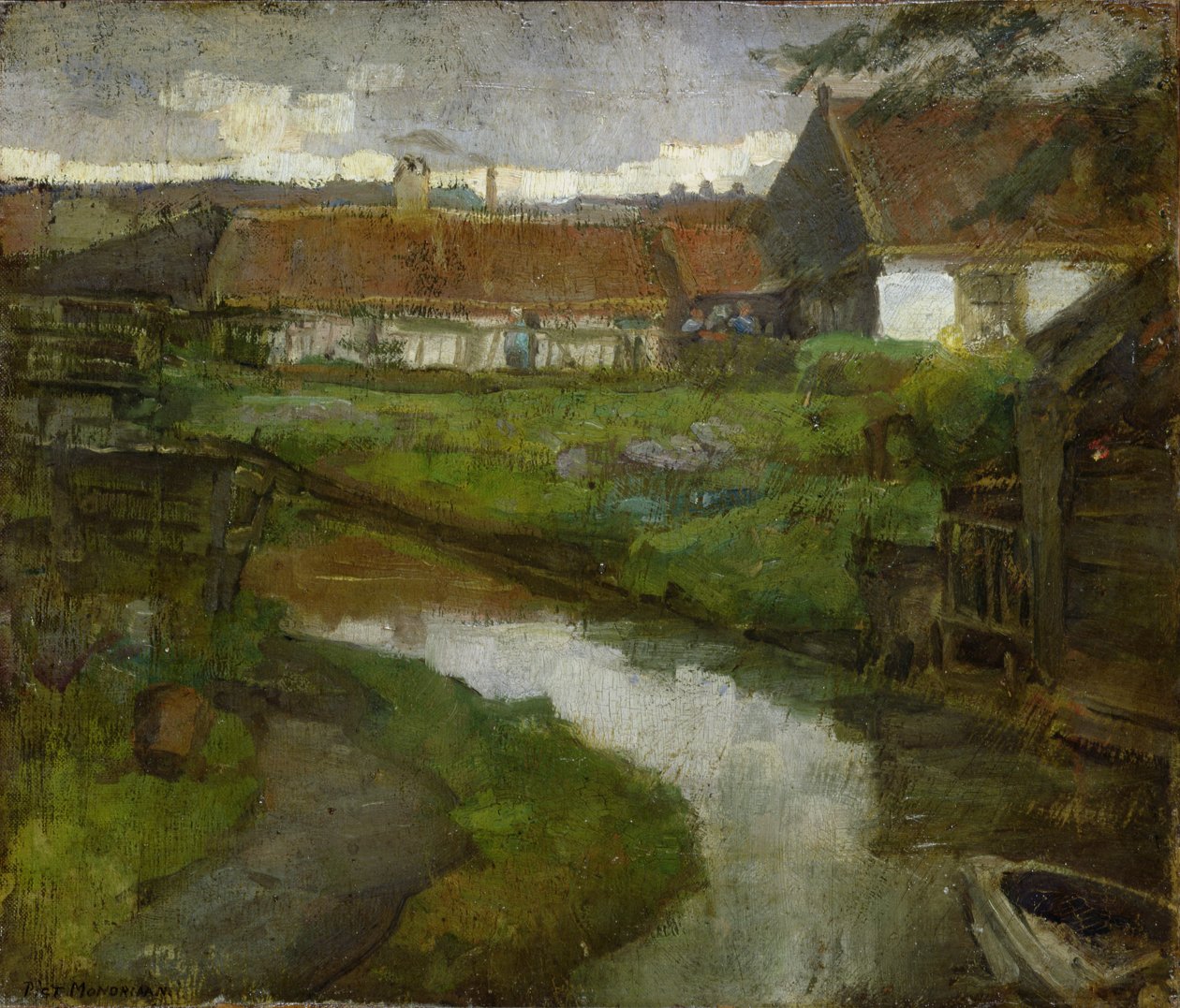 Ferme et fossé d