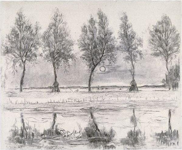 Arbres au Gein - Piet Mondrian