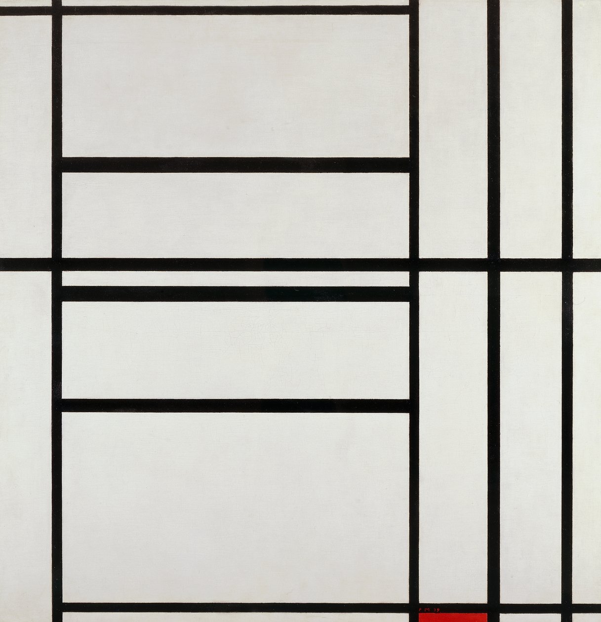 Composition No 1 avec gris et rouge 1938, par Piet Mondrian (1872-1944) - Piet Mondrian