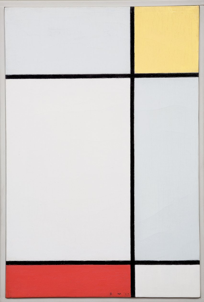 Composition avec jaune et rouge - Piet Mondrian