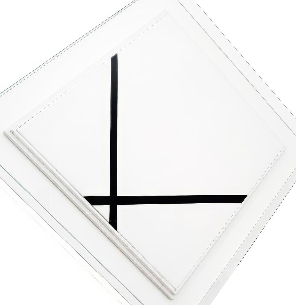 Composition en losange avec deux lignes - Piet Mondrian