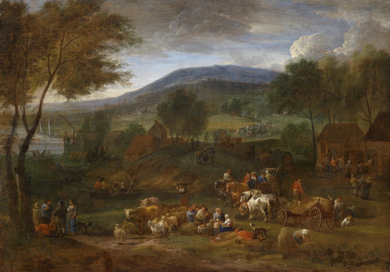 Paysage étendu avec paysans - Pieter Bouts