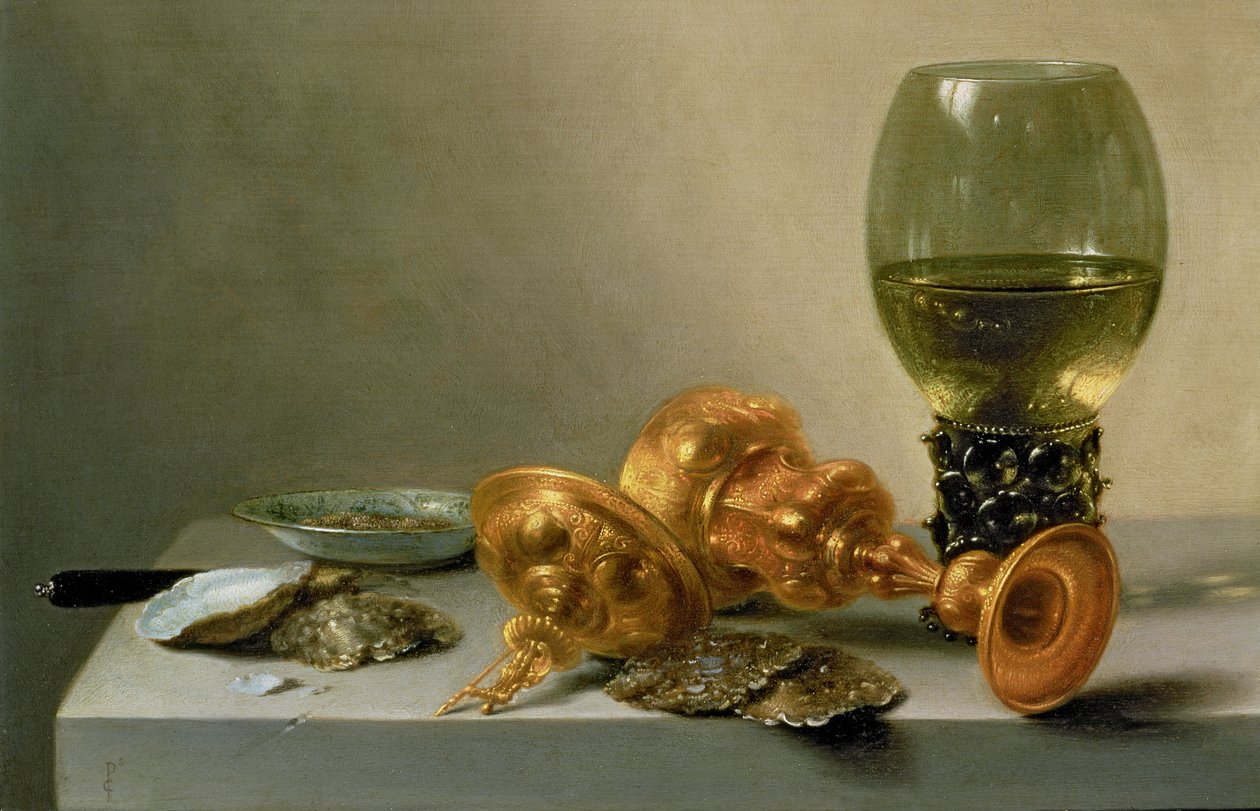 Nature morte avec un Roemer et une coupe dorée - Pieter Claesz