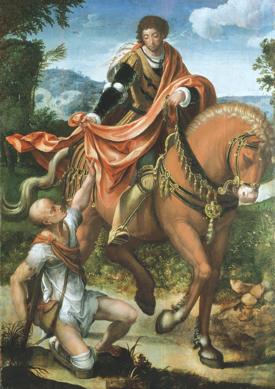 Saint Martin partageant son manteau - Pieter Coecke van Aelst
