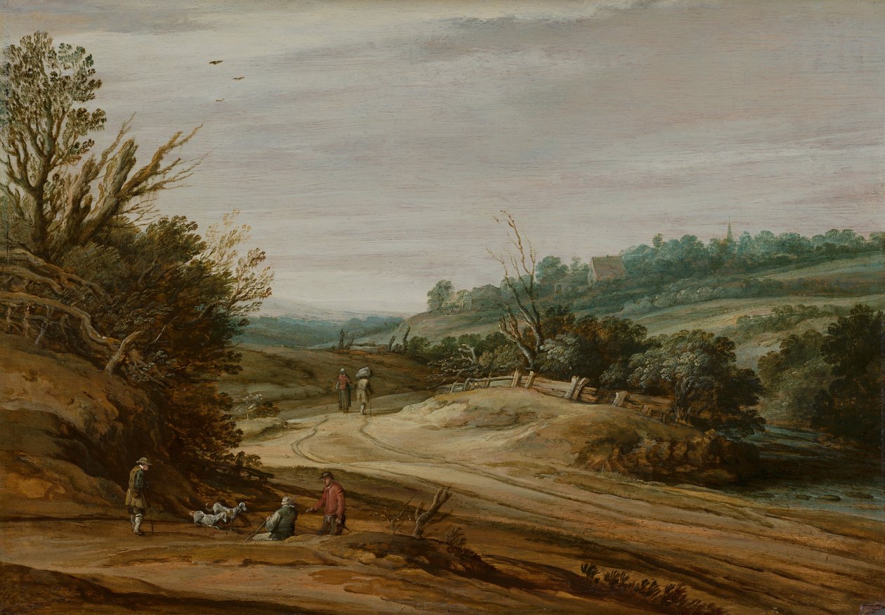 Paysage de Dunes avec une Route de Campagne - Pieter Dircksz Santvoort