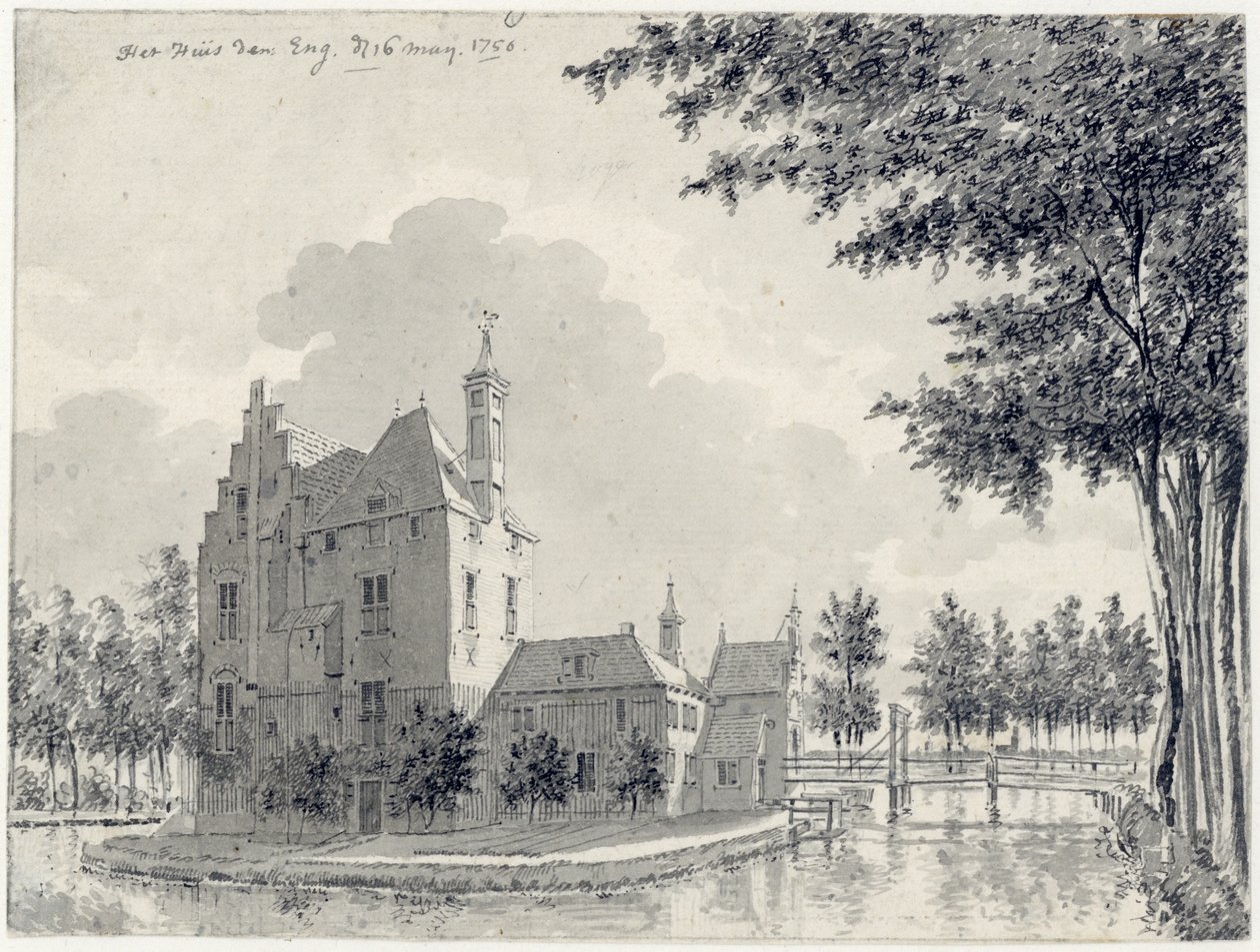 Vue du château Den Engh près de Vleuten - Pieter Jan van Liender