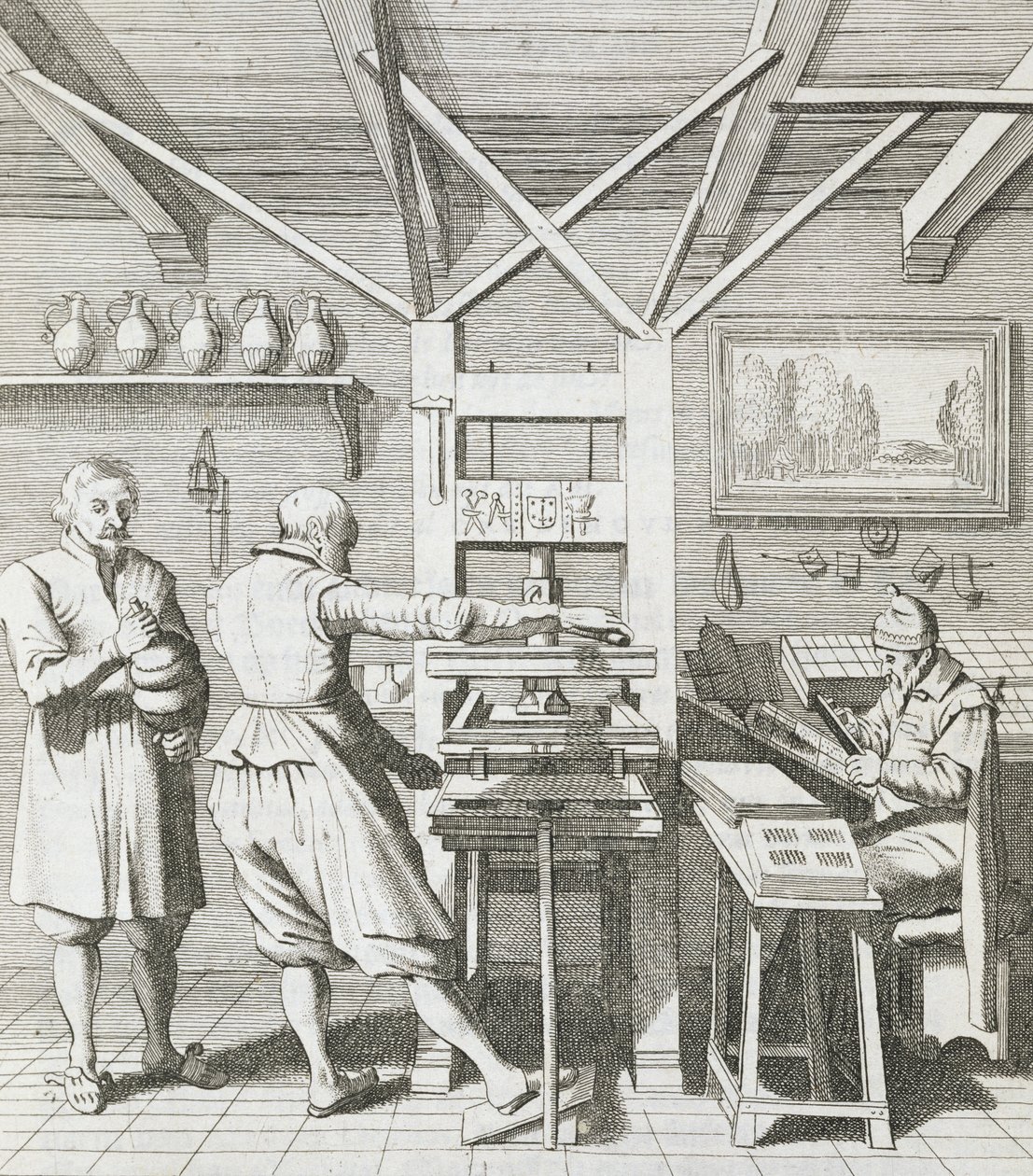 La reliure de Laurens Janszoon Koster, gravée par J. van der Velde, publiée dans 