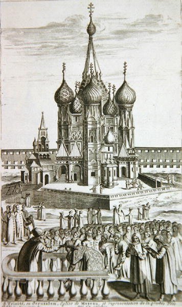 Sainte Trinité, ou, Jérusalem, Église de Moscou, de La Galerie Agréable du Monde, 1729 - Pieter Van der Aa