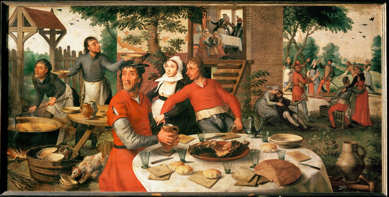 Fête des agriculteurs ... (huile sur bois de chêne) - Pieter (1507/08-75) Aertsen