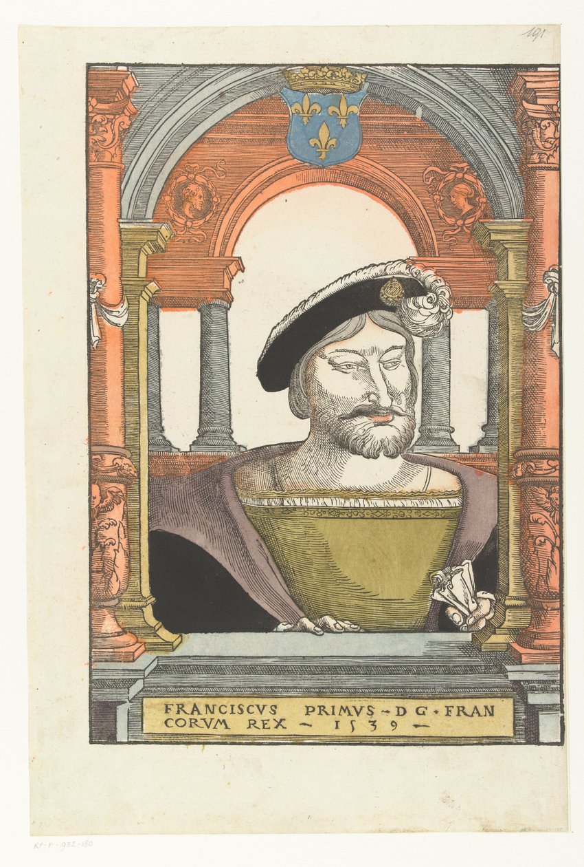 Portrait de François Ier, roi de France (1494-1547), duc de Bretagne et comte de Provence - Pieter (circle of) Coecke van Aelst