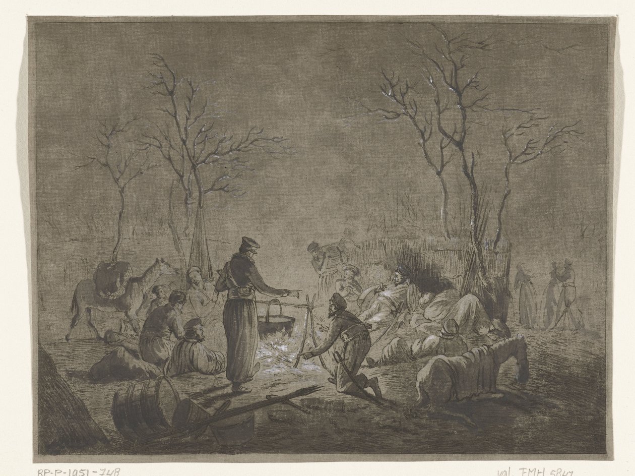 Bivouac de cosaques près d