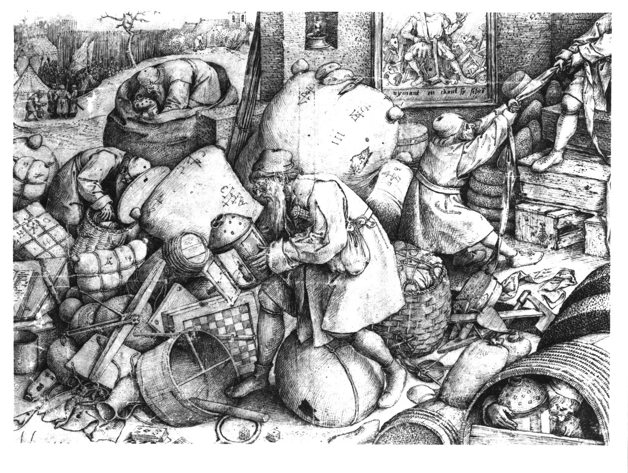 Everyman, gravé par Hieronymus Cock vers 1558 - Pieter Bruegel the Elder