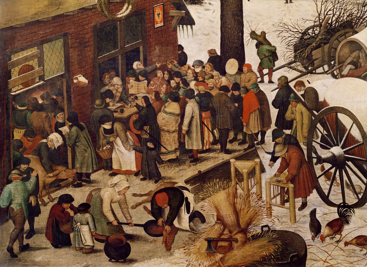 Le recensement à Bethléem (détail) - Pieter Bruegel the Elder