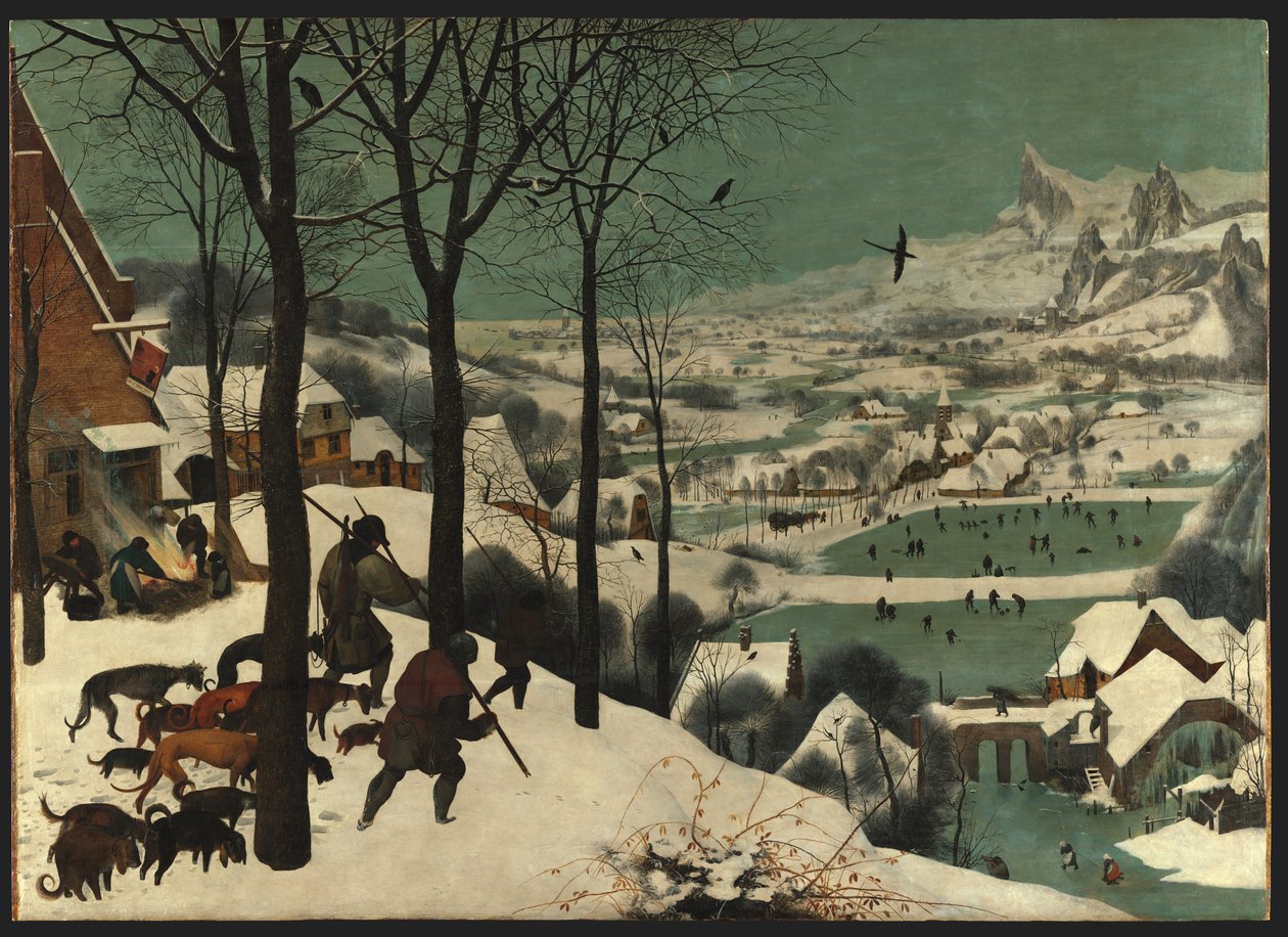 French : Chasseurs dans la neige (hiver) The Hunters in the Snow - Pieter Brueghel the Elder