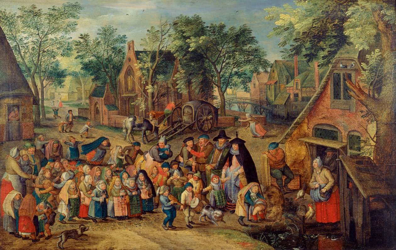 Le Jeu de la Mariée de la Pentecôte, vers 1620 - Pieter Brueghel the Younger