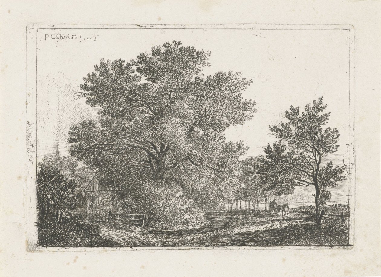 Paysage avec grand arbre - Pieter Casper Christ