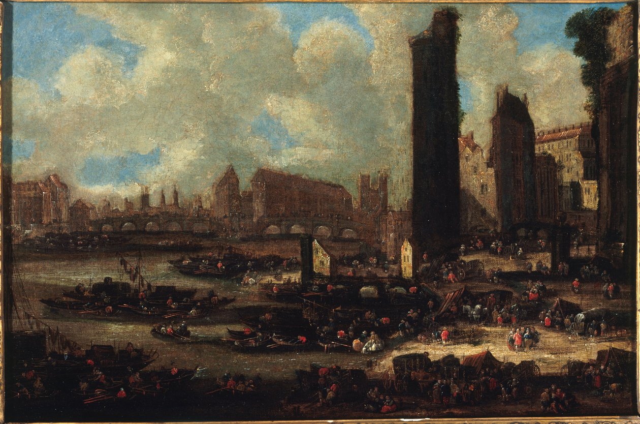 Le Pont-Neuf, la Cité, la Tour et la Porte de Nesle, vers 1650 - Pieter Casteels