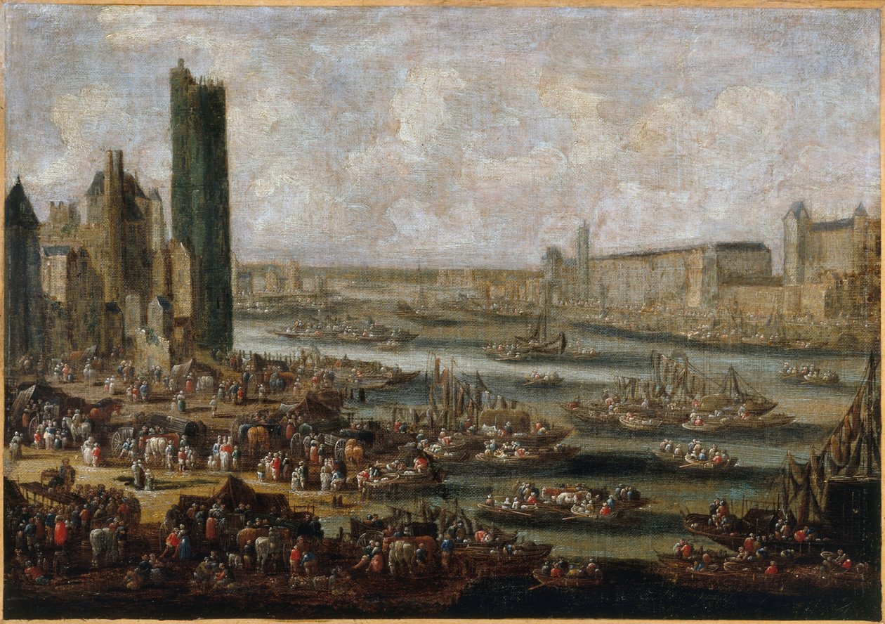 La Tour de Nesle et le Louvre, vers 1650 - Pieter Casteels