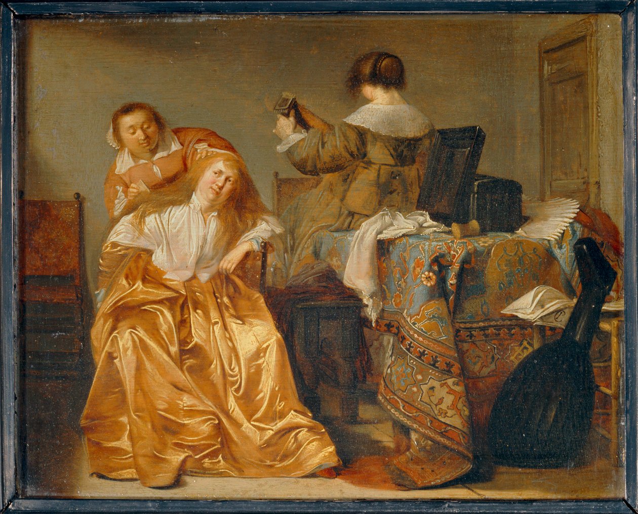 Dame à sa toilette - A lady at her toilet … - Pieter Codde