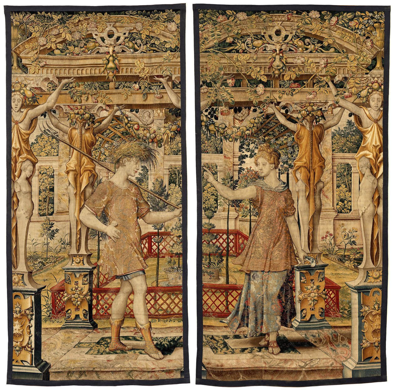 Vertumne et Pomone : Vertumne transformé en fermier, c.1550 - Pieter Coecke van Aelst