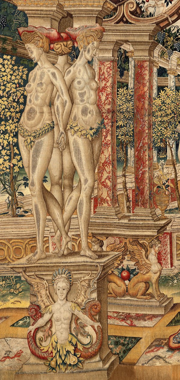 Vertumne et Pomone : Vertumne transformé en tailleur de haies. vers 1550 - Pieter Coecke van Aelst