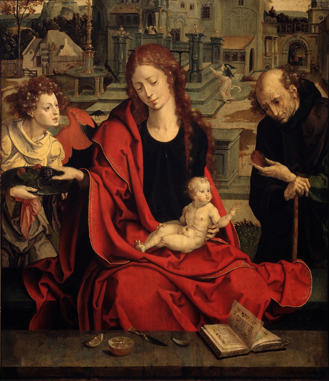 La Sainte Famille avec un ange - Pieter Coecke van Aelst
