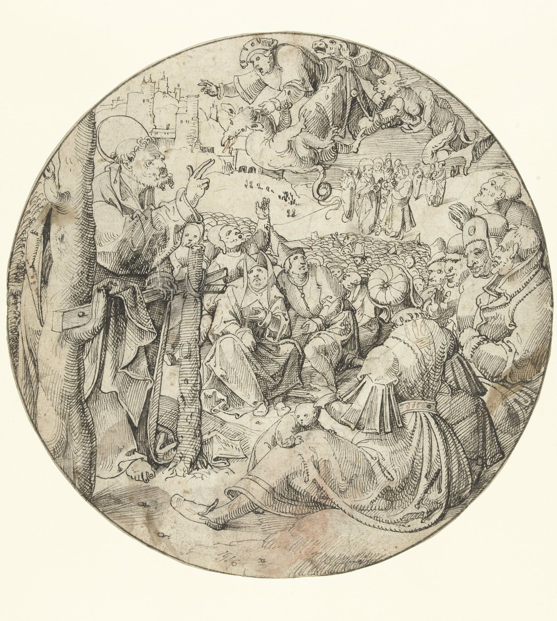 Pierre provoque la chute de Simon le Magicien - Pieter Cornelisz. genaamd Kunst