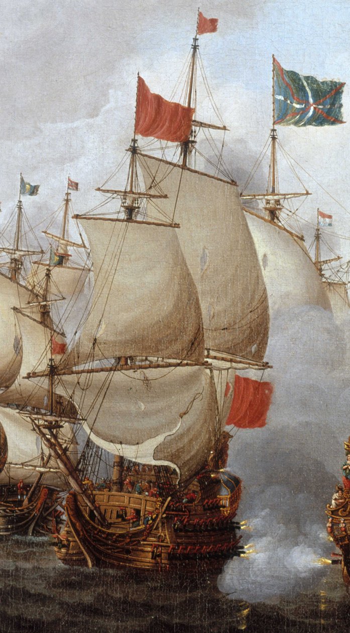 HMS Royal Oak (1664) - Le combat des quatre jours, 1-4 juin 1666 RMG BHC0285 (recadré) - Pieter Cornelisz van Soest