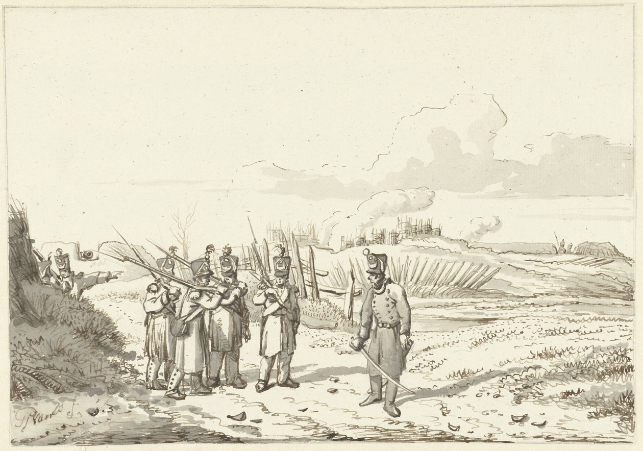 Patrouille en marche, 1813-1814 - Pieter Gerardus van Os (signed by artist)