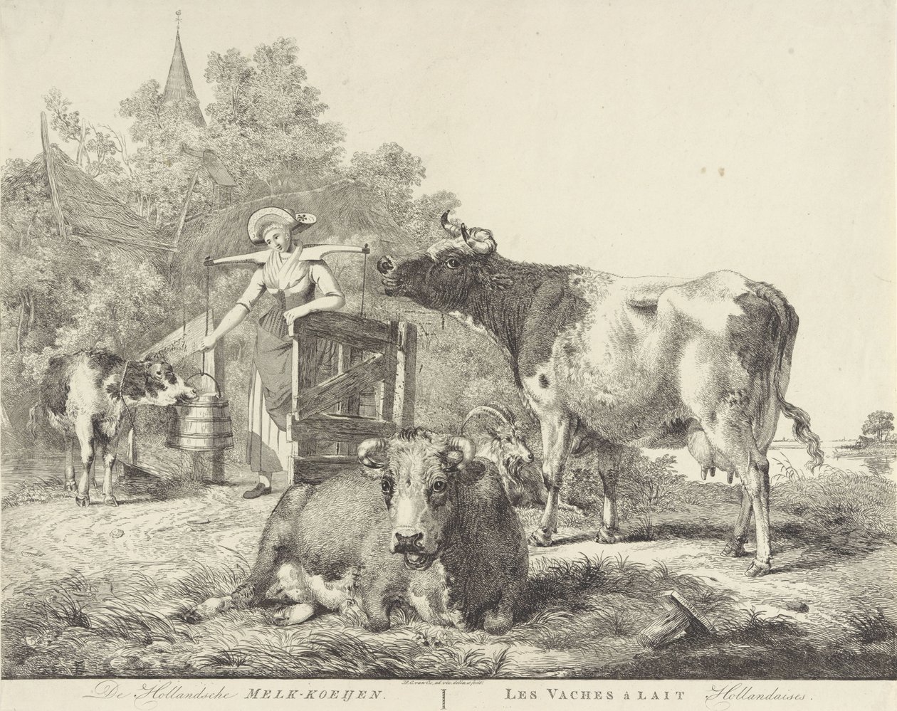 Vaches et laitière - Pieter Gerardus van Os