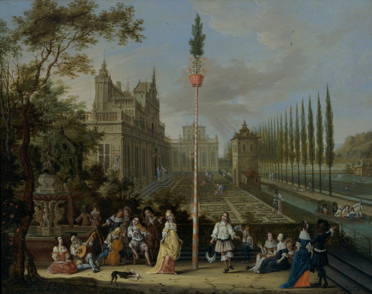 Figures dansant autour d