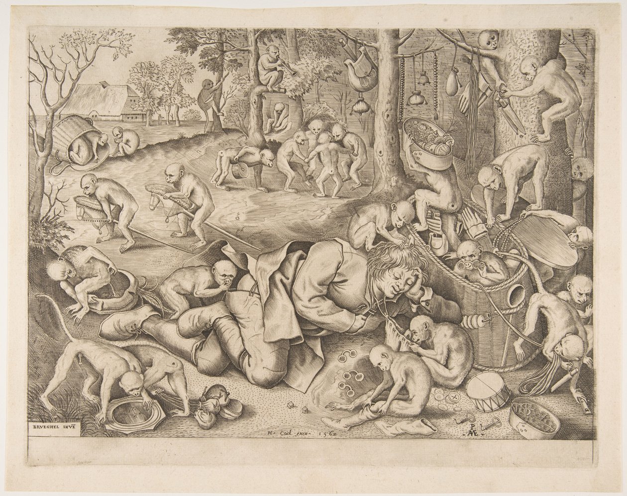 Le marchand volé par des singes - Pieter Heyden van der