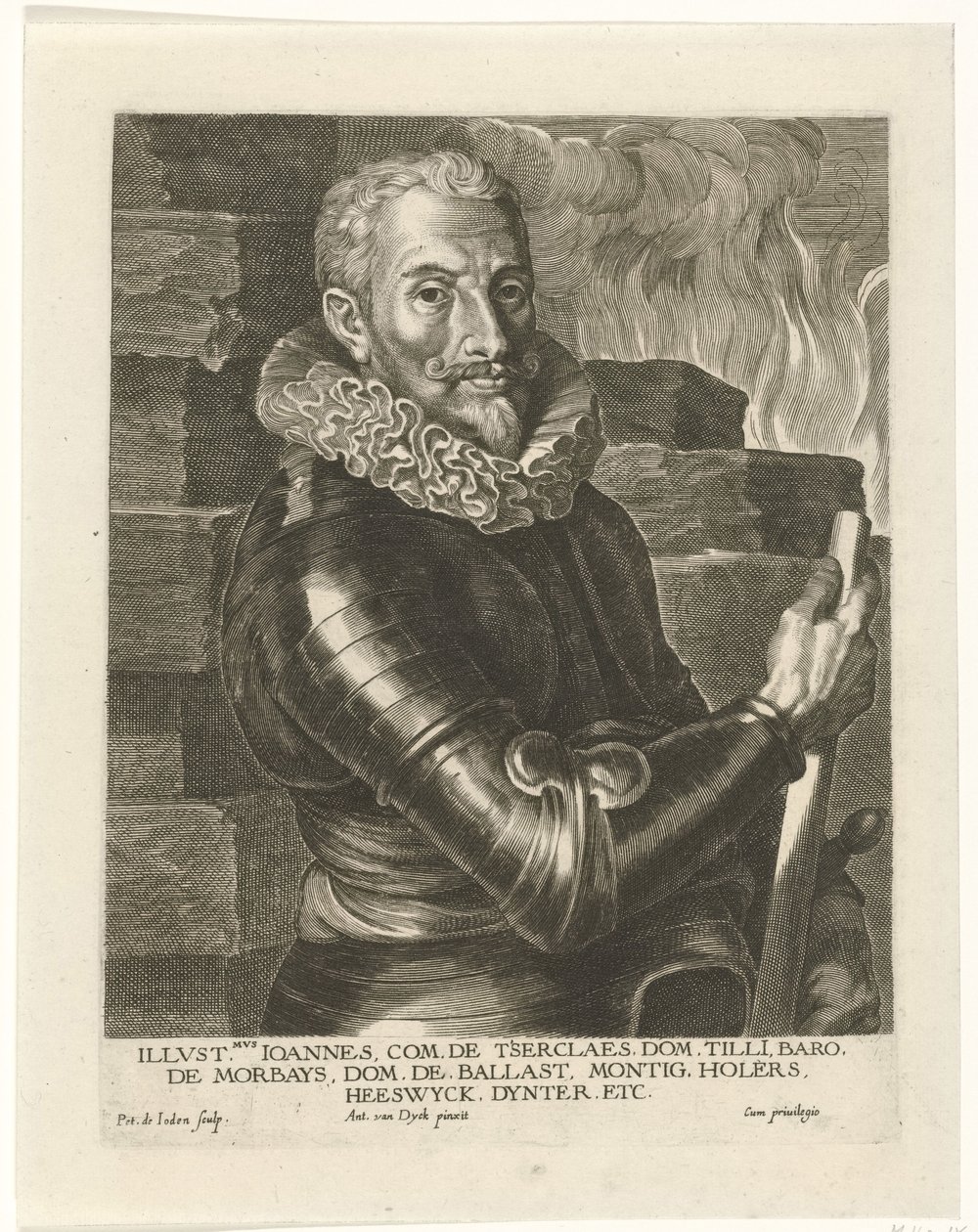 Portrait de Johann Tserclaes, Comte de Tilly - Pieter I Jode de