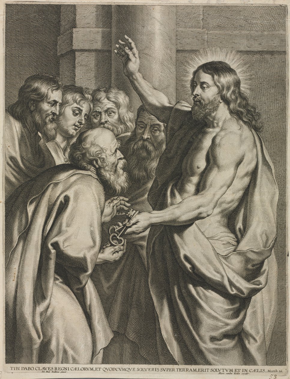 Le Christ donnant les clés à Pierre - Pieter I de Jode