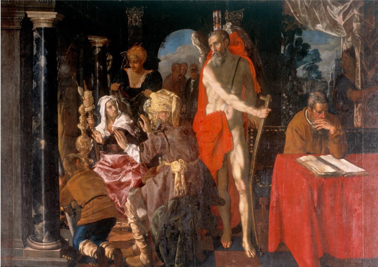 Allégorie de la vieillesse. Le Temps et le Savant - Pieter Isaacsz