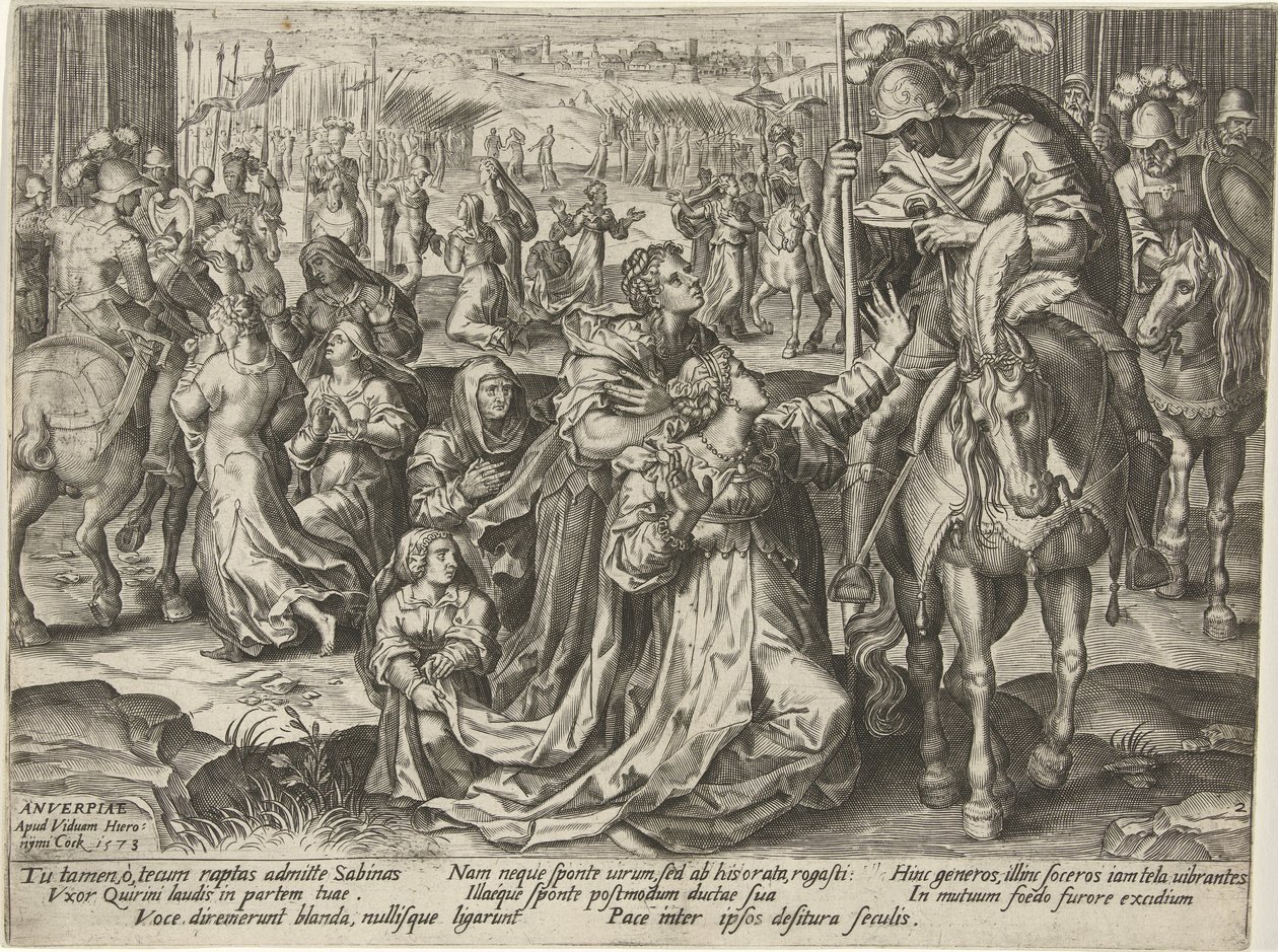 Réconciliation entre les Sabins et les Romains - Pieter Jalhea Furnius