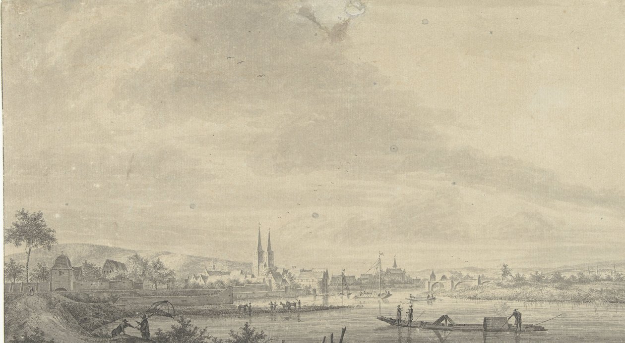 Vue de la ville de Höxter - Pieter Jan van Liender