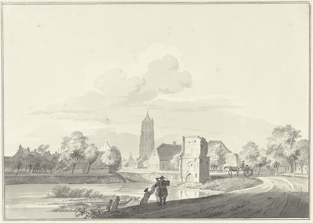 Vestiges de la porte du bac à Heukelom - Pieter Jan van Liender
