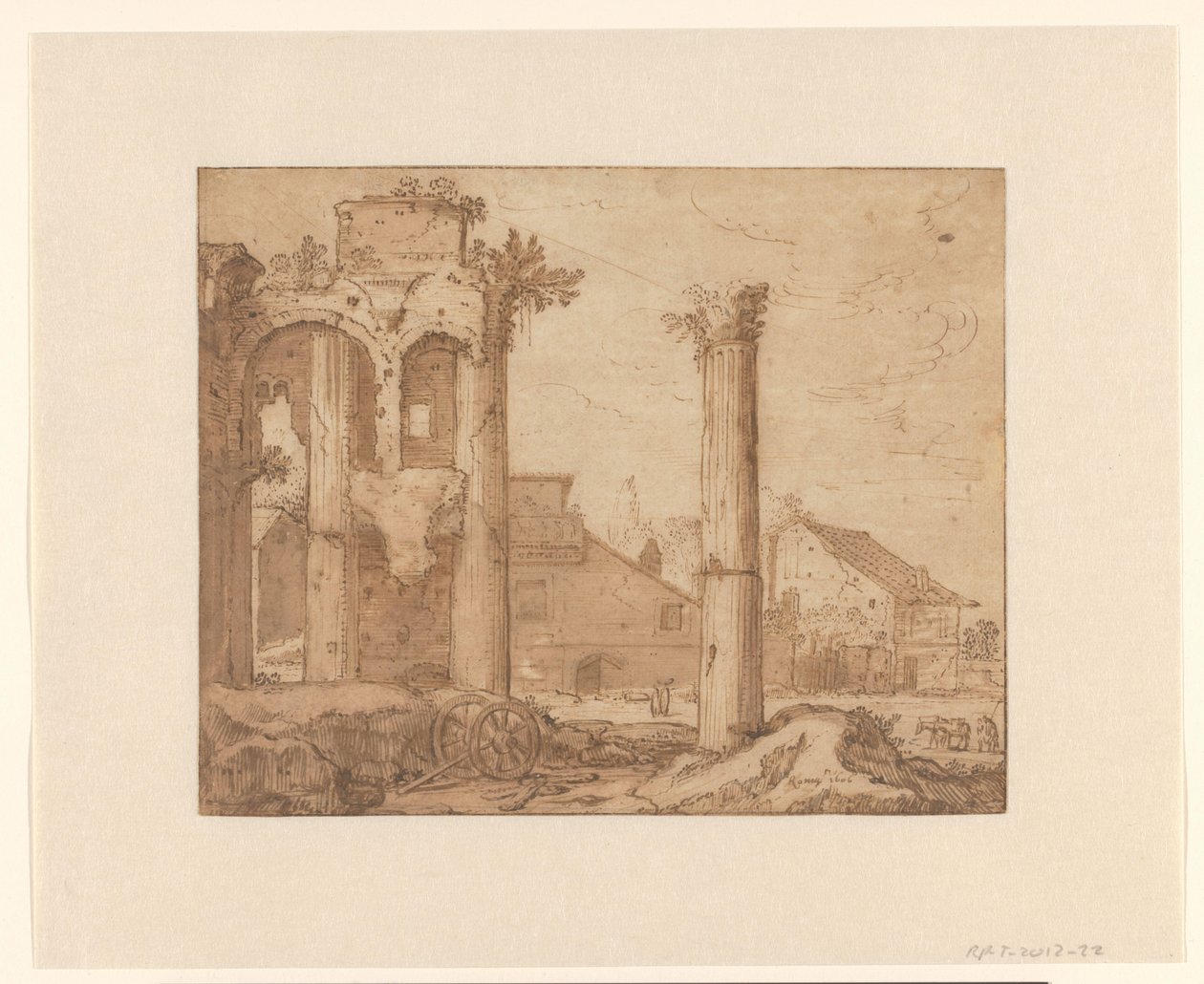 Le Forum de Nerva à Rome, vu depuis le Temple de Minerve - Pieter Lastman