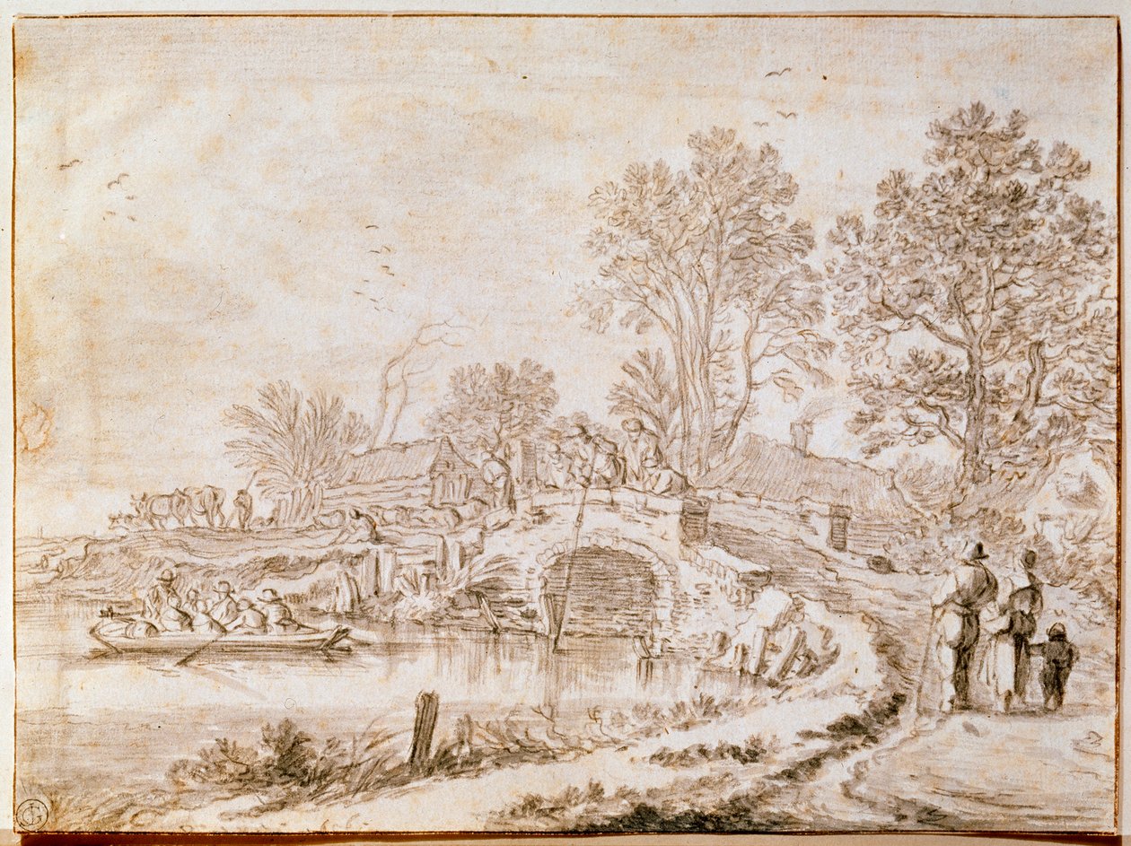 Pont sur un canal au mois de mai - Pieter Molijn