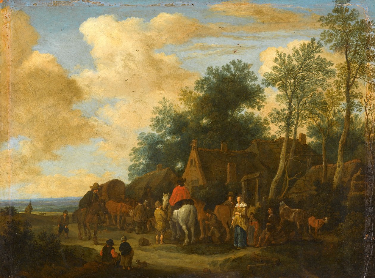 Halte dans une auberge au bord de la route - Pieter Molijn