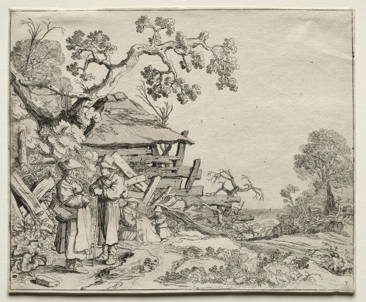 Paysage avec deux paysans conversant, 1626 - Pieter Molyn