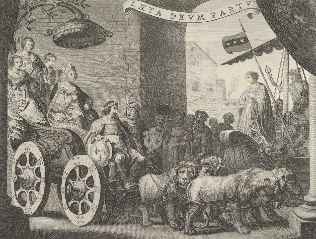 Planche 5a : Marie de Médicis en Berecynthia, de Caspar Barlaeus, Medicea Hospes, 1638 - Pieter Nolpe