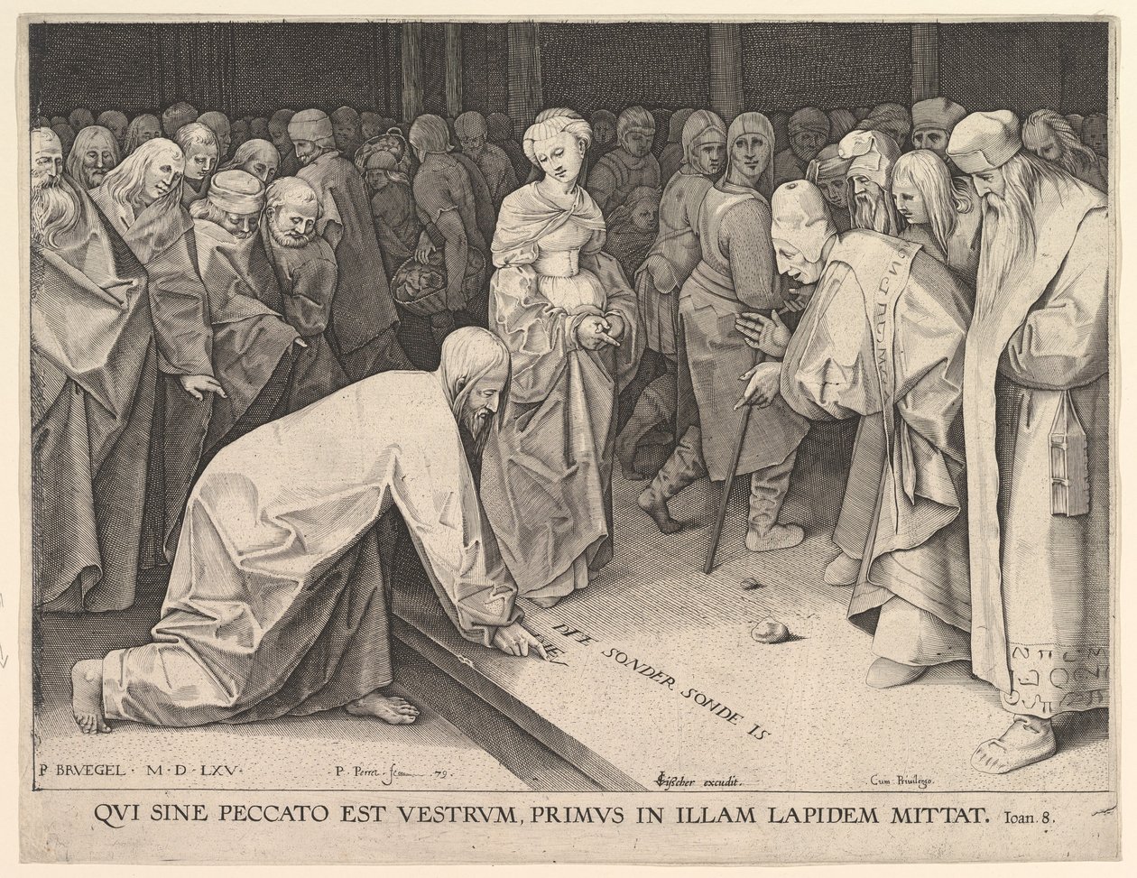 Le Christ et la femme adultère, 1579 - Pieter Perret