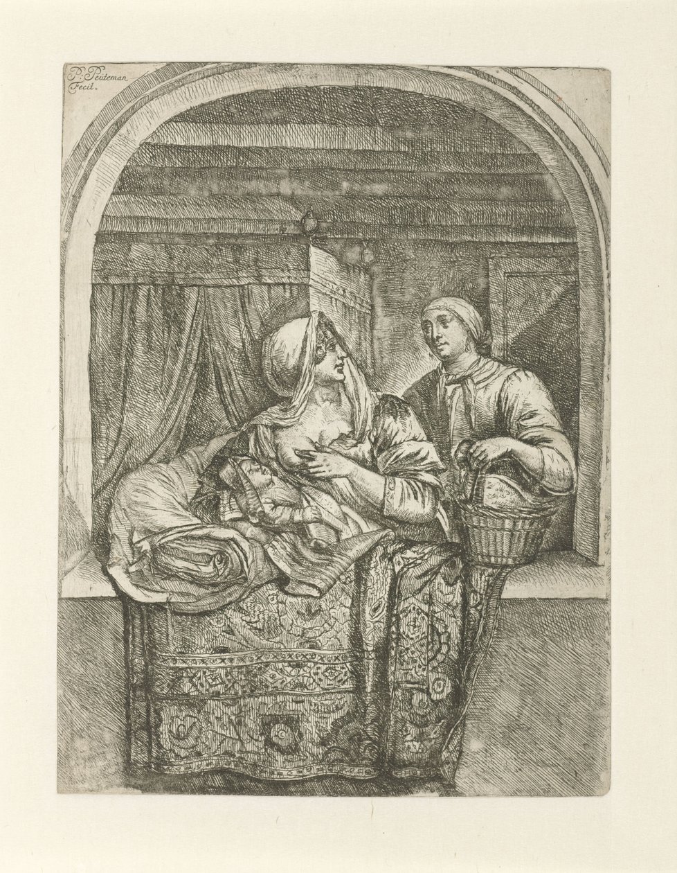 Femme allaitant son enfant - Pieter Peutemans