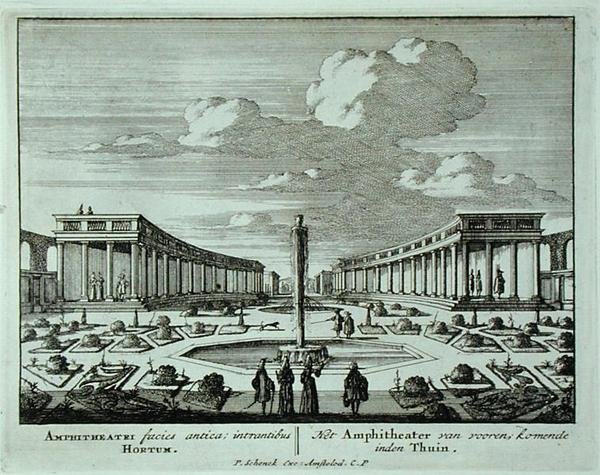 Amphithéâtre classique dans un jardin, de 