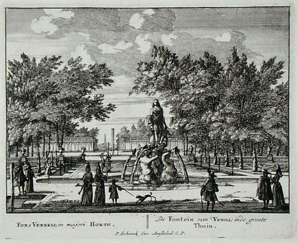 La Fontaine de Vénus dans un grand jardin, de 